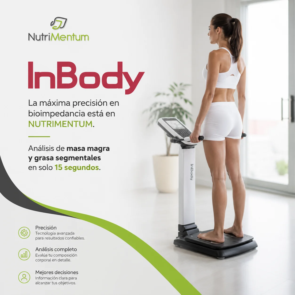 Equipo para medición de bioimpedancia InBody en una consulta de Concepción
